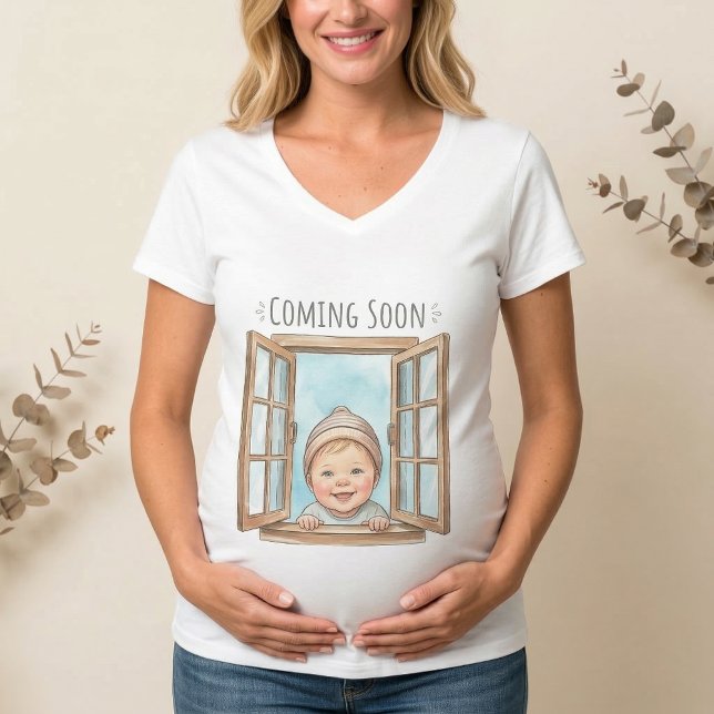 Camiseta grávida - Em Breve (pregnant - T-Shirt
Baby coming soon)