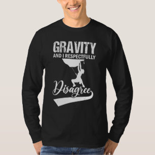 Camiseta Gravidade E Eu Respeitadamente Discordo Cliff Rock