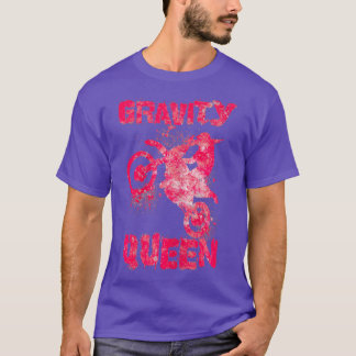 Camiseta Gravidade Queen Dirt Bike Rider Offroad Motocross