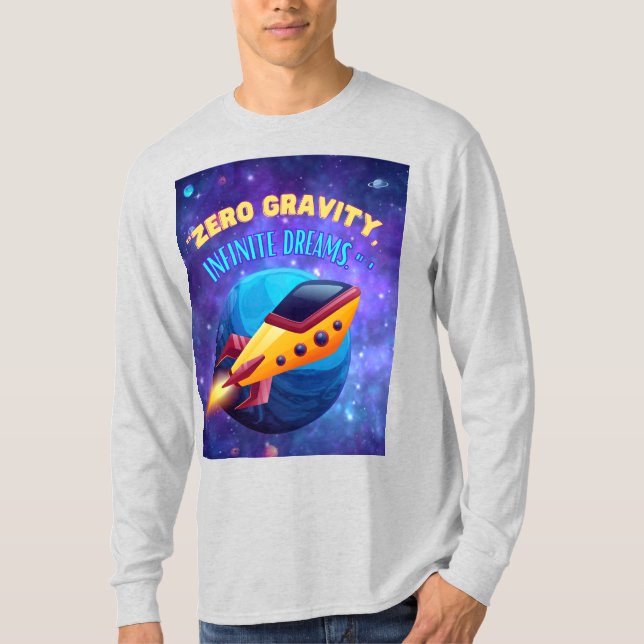 Camiseta Gravidade zero sonhos infinitos (Frente)