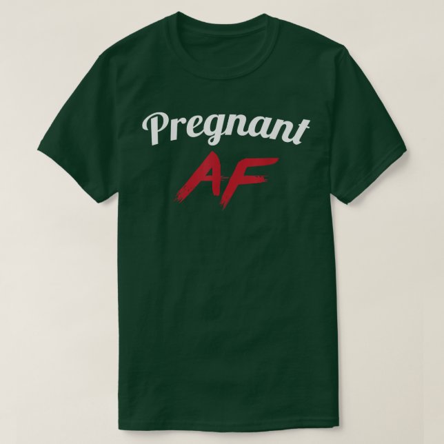 Camiseta Gravidez AF Engraçada Anúncio de Gravidez (Frente do Design)