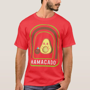 Camiseta Gravidez de Maternidade Avocado Mamacado Nova Mãe