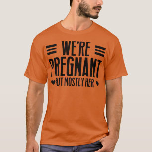 Camiseta Gravidez Estamos grávidos, mas principalmente o gê