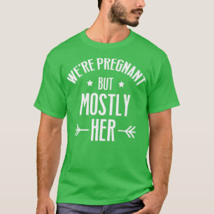 Camiseta Gravidez Estamos grávidos, mas principalmente o gê