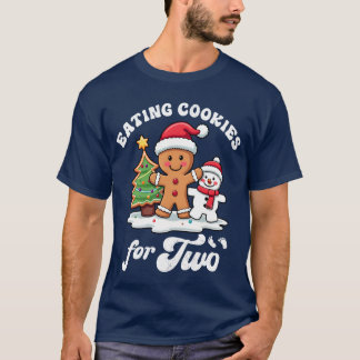 Camiseta Gravidez Feriado Grávida Adormecida Cookies forwu 