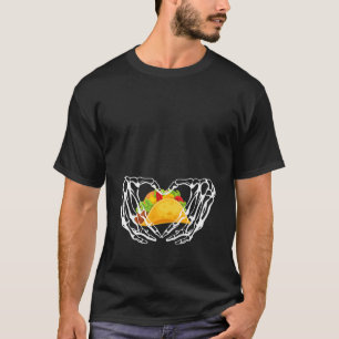 Camiseta Gravidez Figurinos de Halloween Skeleton Taco