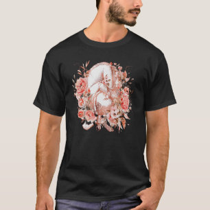Camiseta Gravidez Floral Anatomia Bebê Ginecologia Expe