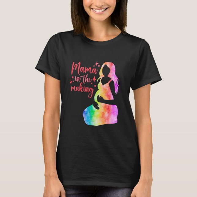Camiseta Gravidez Grávida Mãe Maternidade Esperando Mãe Mam (Frente)
