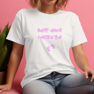 Camiseta Gravidez humorística, digital rosa