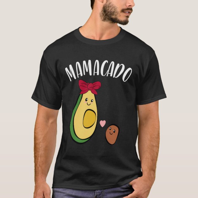 Camiseta Gravidez Mamacado Avocado (Frente)