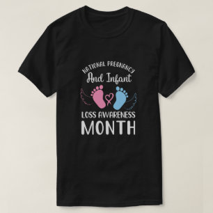 Camiseta Gravidez Nacional e Perda de Criança Mês de Cons