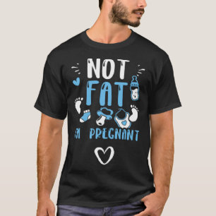 Camiseta Gravidez Não Gorda Estou Grávida, Bebê, Dito
