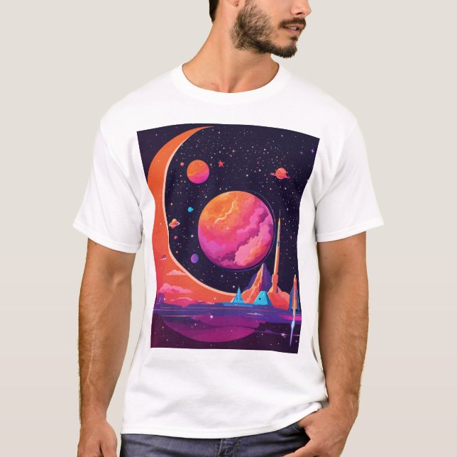 Camiseta Gravity & Magnetism in Space – Futuristic Science  (Frente)