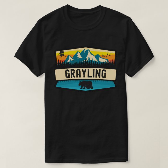 Camiseta Grayling, Alasca (Frente do Design)