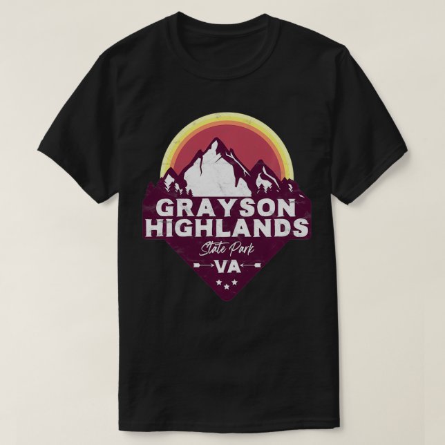 Camiseta Grayson Highlands State Park Virginia VA Forest Ou (Frente do Design)