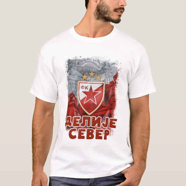 Camiseta GRB Delije Sever Crvena Zvezda Beograd / Estrela V (Frente)