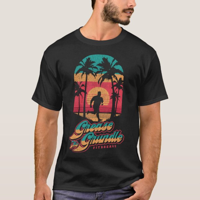 Camiseta Grease O Grundle 90s com dificuldades executando A (Frente)