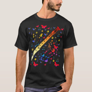 Camiseta Great Colored Flute Motif Gift Musical Instrument