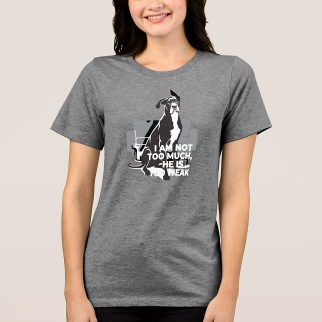 Camiseta Great Dane diversão com garotas e poder  (Frente)