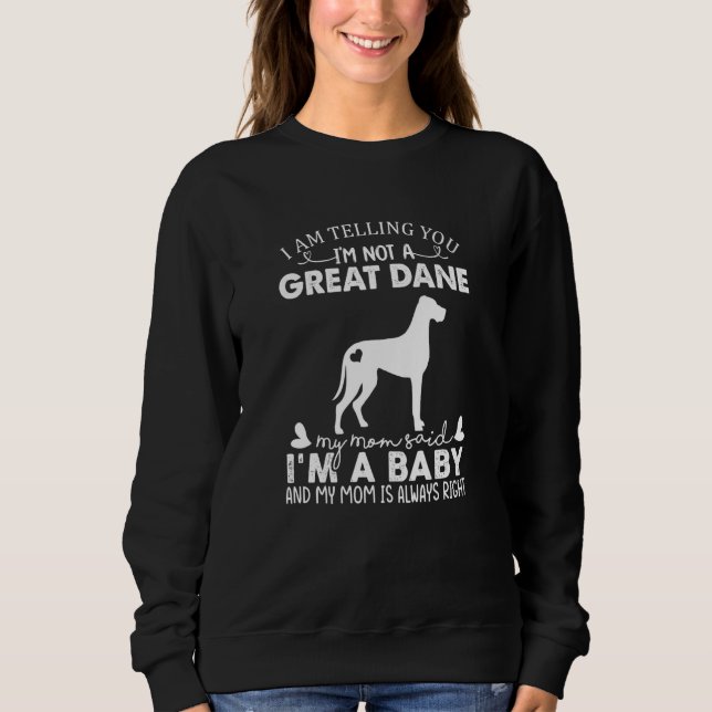 Camiseta Great Dane Dog  For Women Mom Mama Baby Dog (Frente)