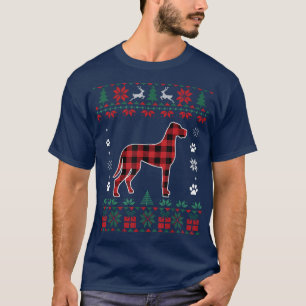 Camiseta Great Dane Dog Lover Pajama Red Xadrez Febre Chris