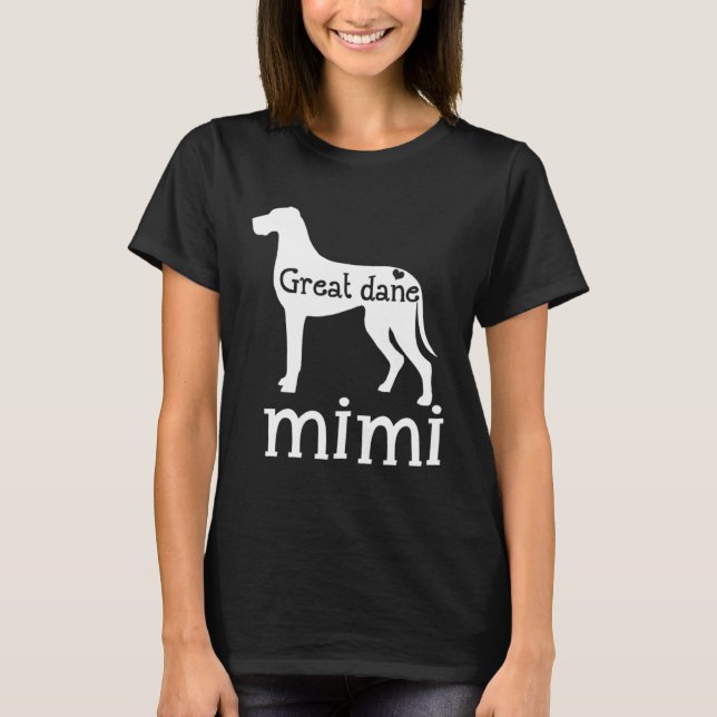 Camiseta Great Dane Grandma Great Dane Mimi Dog Lover Mothe (Frente)