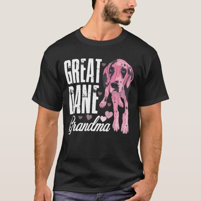 Camiseta Great Dane Grandma  Mens Womens Great Dane (Frente)