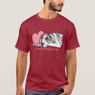 Camiseta Great Dane segura Heart Harlequin UC