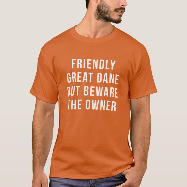 Camiseta Great Daneshirt Amigável ao Great Dane, m (Frente)