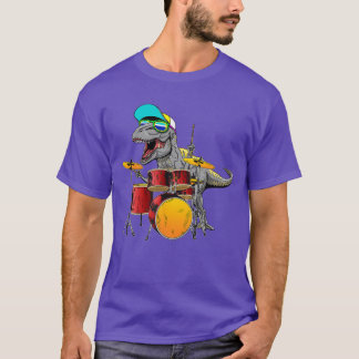 Camiseta Great Dinosaurs Drums Music Playing re Design Smal