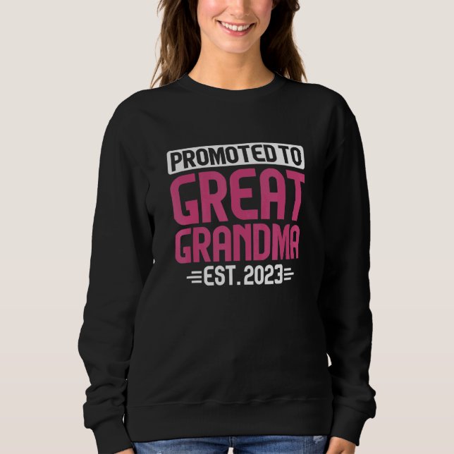 Camiseta Great Grandma 2023 Promoted Grandmother Baby Annou (Frente)