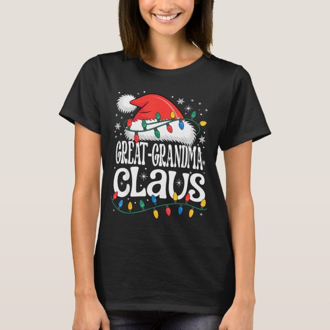 Camiseta Great-grandma Claus Funny Xmas Christmas Grandma H (Frente)