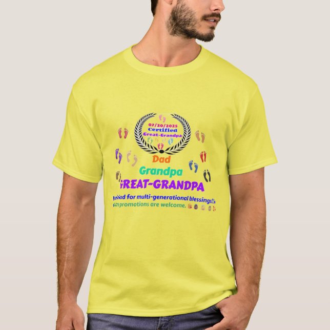 Camiseta Great-Grandpa Commemorative (Frente)
