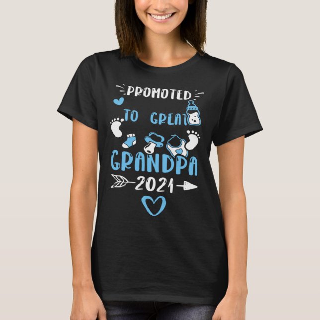 Camiseta Great Grandpa Promoted to Great Grandpa 2021  Baby (Frente)