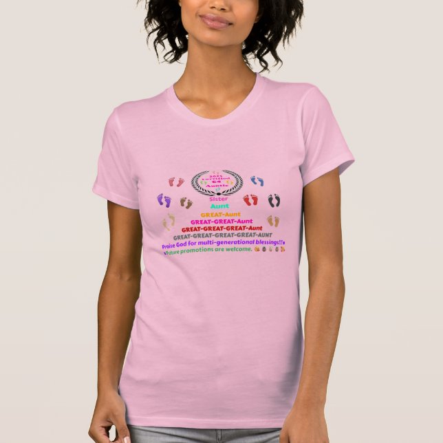 Camiseta Great-Great-Great-Great-Aunt(G4) Commemorative Tee (Frente)