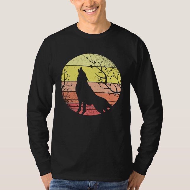 Camiseta Great howling wolf motif (Frente)