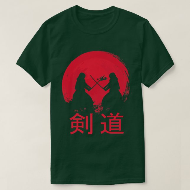 Camiseta Great Japan Kendo Warriors Samurai Design Sword Fi (Frente do Design)