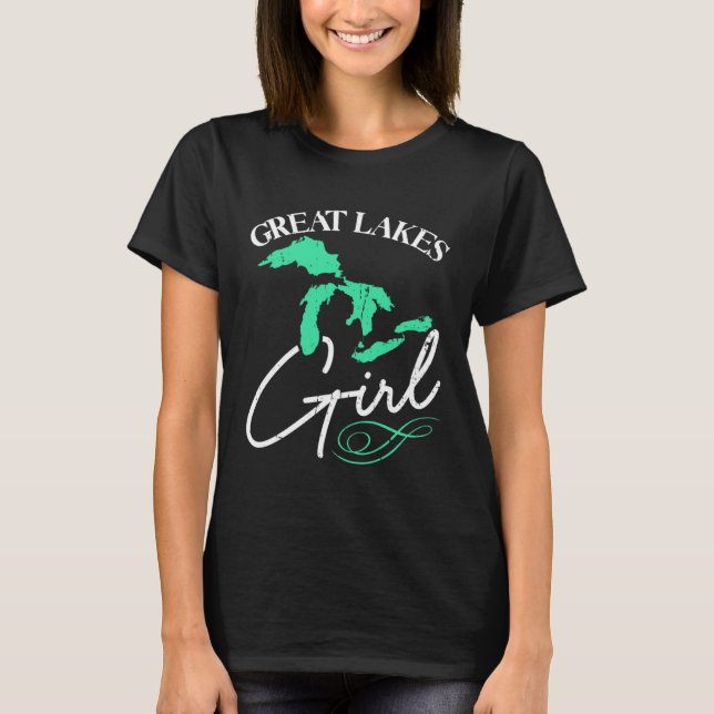 Camiseta Great Lakes Girl Michigan Midwest Detroit Ladies S (Frente)