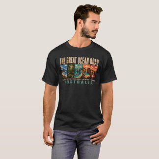 Camiseta Great Ocean Road Australia Landmarks Illustration