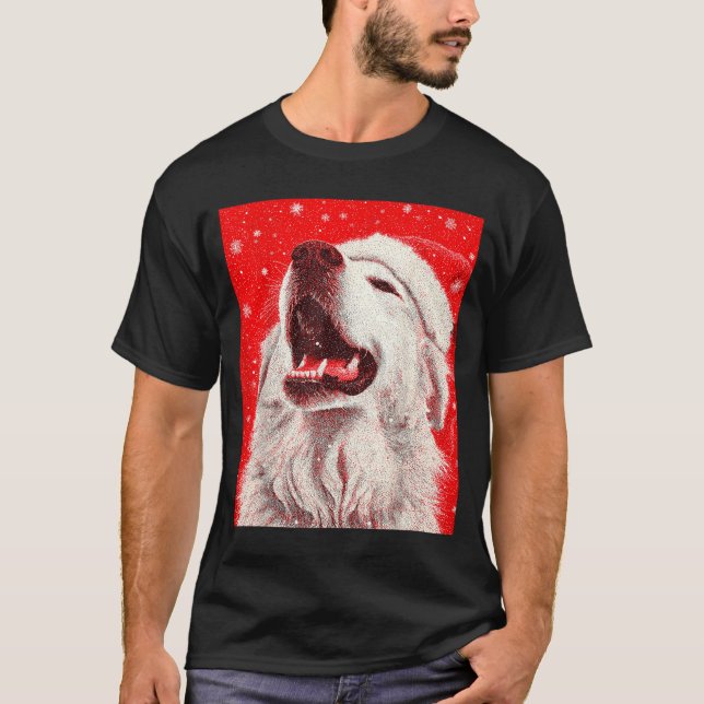 Camiseta Great Pyrenees Christmas  (Frente)