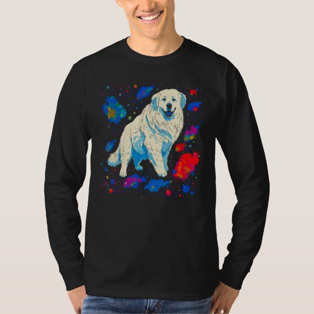 Camiseta Great Pyrenees  Dog in Space (Frente)