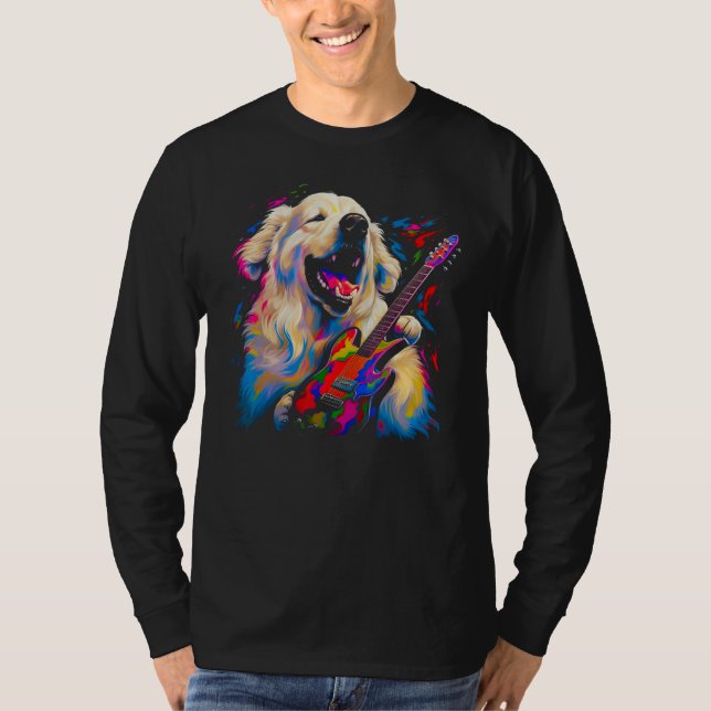 Camiseta Great Pyrenees Dog Musician (Frente)