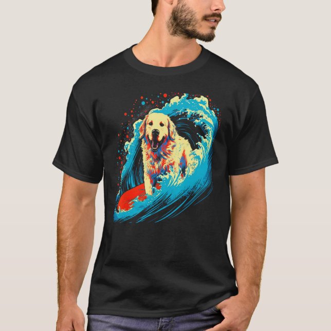 Camiseta Great Pyrenees Dog Surf (Frente)