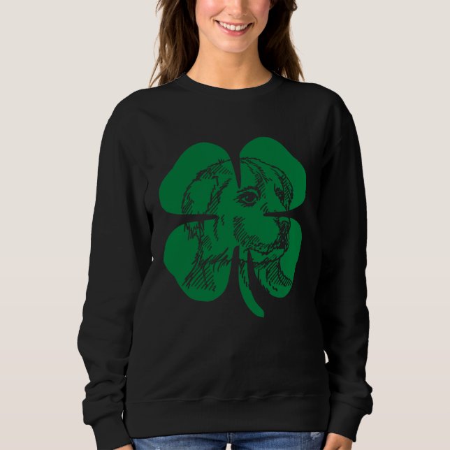Camiseta Great Pyrenees Face Head Green Shamrock Saint Patr (Frente)