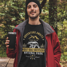 Camiseta Great Smoky Mountains Vintage Forest Landscape