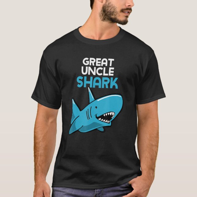 Camiseta Great Uncle Shark Funny Family (Frente)