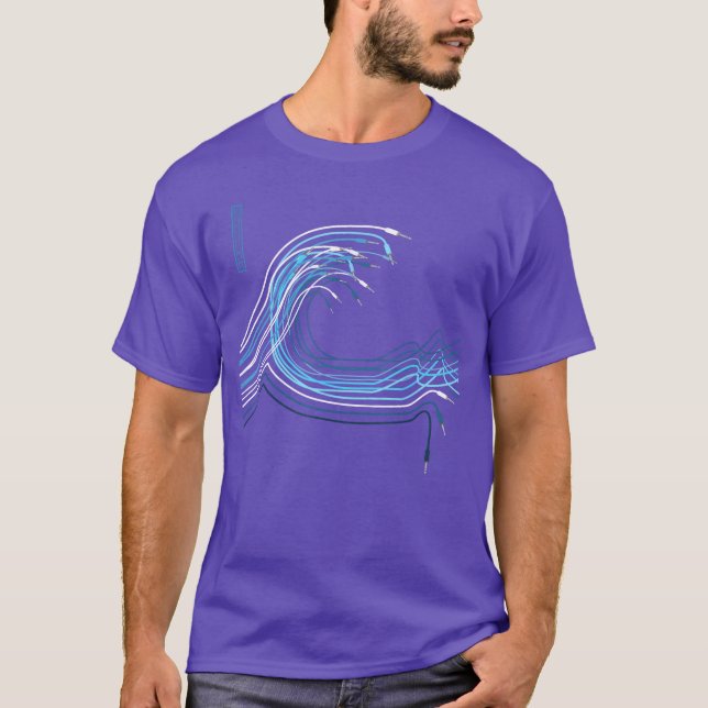 Camiseta Great Wave for Electronic Musician and Synthesizer (Frente)