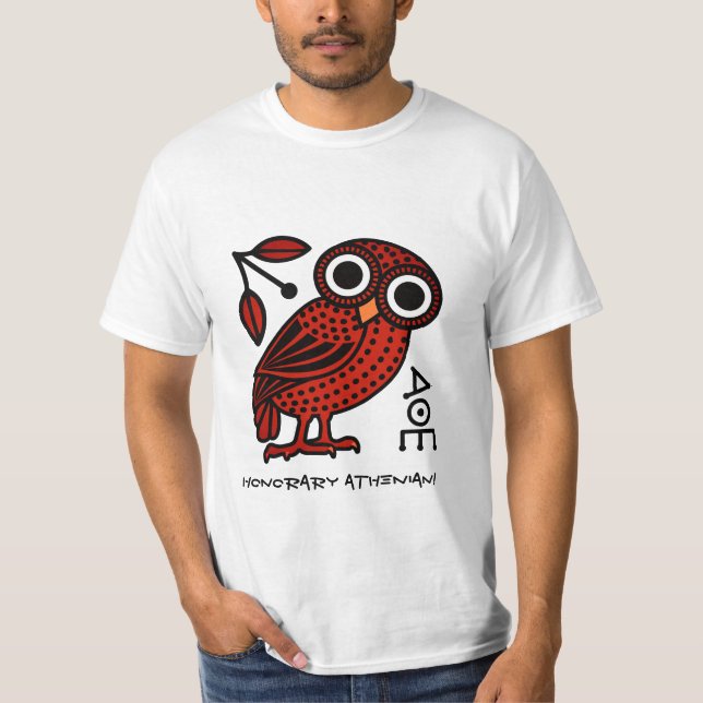 Camiseta Grécia Antiga Coruja Ateniense Cuta (Frente)