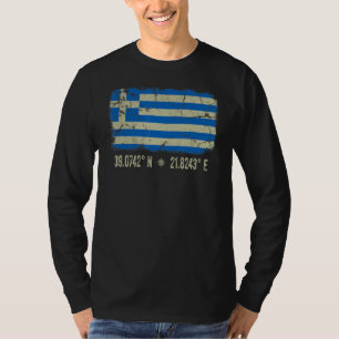 Camiseta Grécia Coordena Homens Mulheres Patrimônio Grego