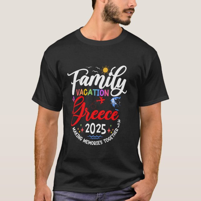 Camiseta Grécia das Férias Familiares 2025, que corresponde (Frente)